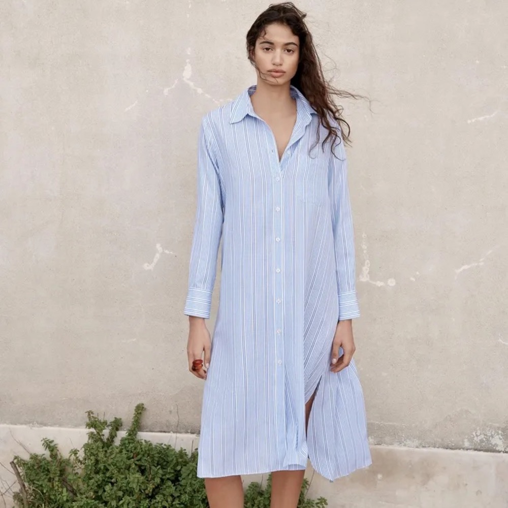 Zara striped shirt dress